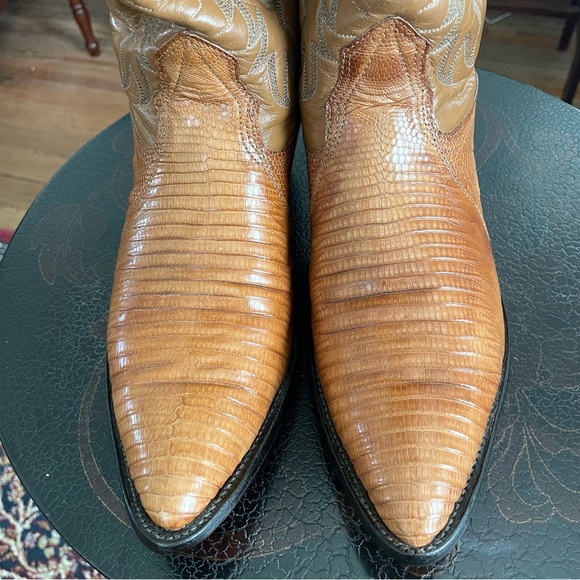 Nocona Teju Lizard Western Boots men’s size 10B - Picture 6 of 13